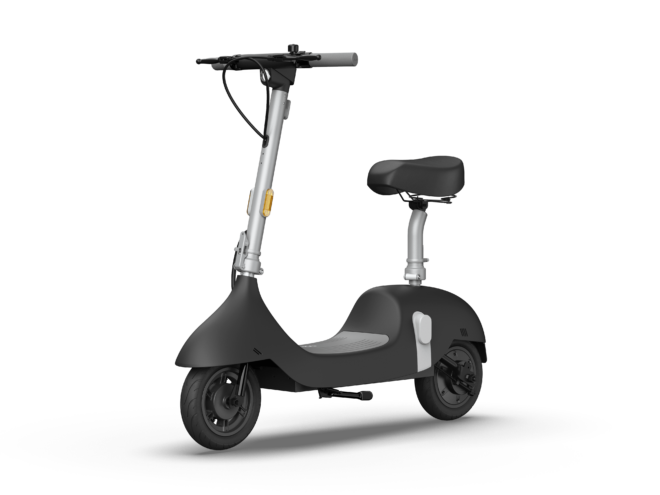 Electric Scooter with Foldable Seat w/35 Miles Operating Range & 15.5mph Max Speed - Black - Image 2