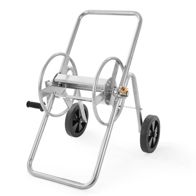 VEVOR Hose Reel Cart, Hold Up to 175 ft of 5/8'' Hose (Hose Not Included), Garden Water Hose Carts Mobile Tools with Wheels, Heavy Duty Powder-coated Steel Outdoor Planting for Garden, Yard, Lawn - Image 9