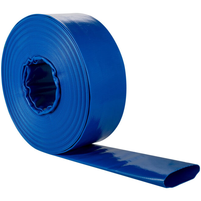 VEVOR Discharge Hose, 3" x 105', PVC Lay Flat Hose, Heavy Duty Backwash Drain Hose with Clamps, Weather-proof & Burst-proof, Ideal for Swimming Pool & Water Transfer, Blue - Image 10