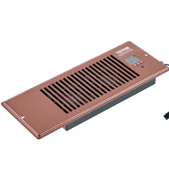 VEVOR Register Booster Fan, Quiet Vent Booster Fan Fits 4' x 12' Register Holes, with Remote Control and Thermostat Control, Adjustable Speed for Heating Cooling Smart Vent, Brown - Image 11
