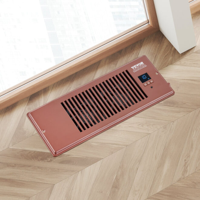 VEVOR Register Booster Fan, Quiet Vent Booster Fan Fits 4' x 12' Register Holes, with Remote Control and Thermostat Control, Adjustable Speed for Heating Cooling Smart Vent, Brown - Image 8