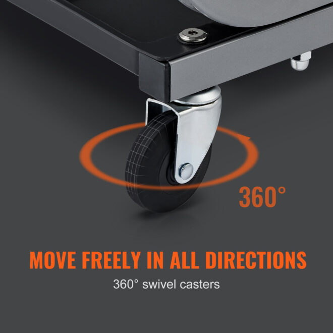 VEVOR Mechanics Garage Stool 250 LBS Mechanic Creeper Seat Under Car Tool Tray - Image 3