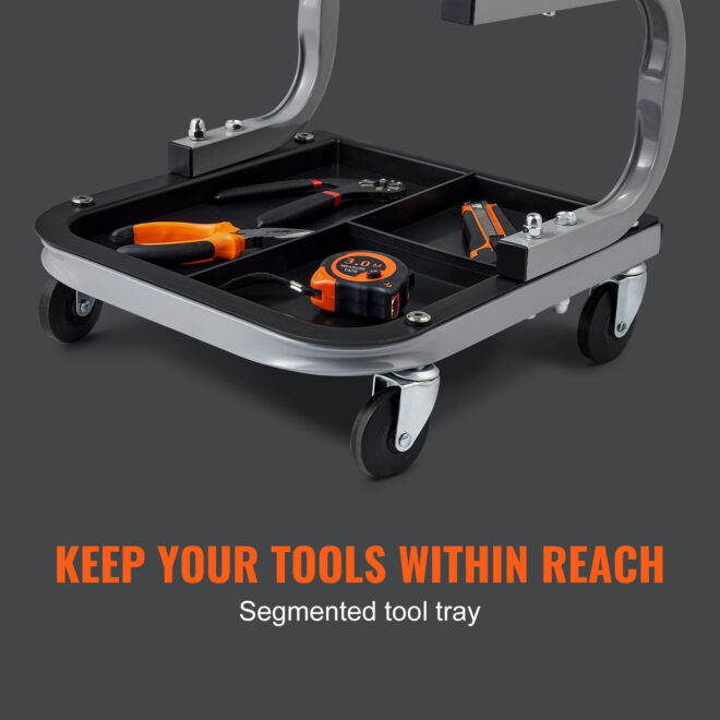 VEVOR Mechanics Garage Stool 250 LBS Mechanic Creeper Seat Under Car Tool Tray - Image 5