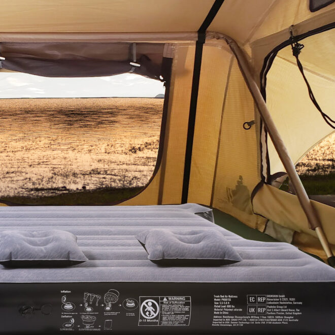 VEVOR Truck Bed Air Mattress, for 5.5-5.8 ft Full Size Short Truck Beds, Inflatable Air Mattress Camping Bed with 12V Air Pump 2 Pillows, Carry Bag, for Silverado, RAM, F Series, Sierra, Titan, Tundra - Image 8
