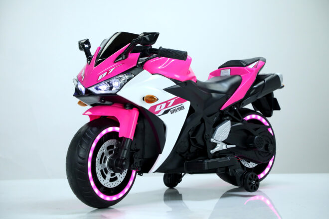 Electric motorcycle/ 12V Kids toys motorcycle/Kids electric car/electric ride on toys for 3 4 5 6 years Boys Girls with Training Wheels/manual throttle/ drive by hand/Lighting wheels - Image 3