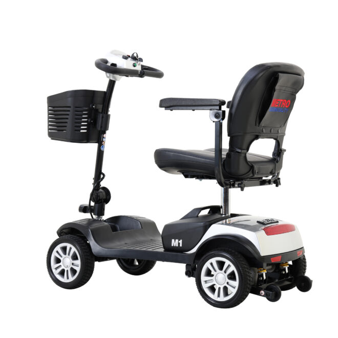 Four wheels Compact Travel Mobility Scooter with 300W Motor for Adult-300lbs, SILVER - Image 12