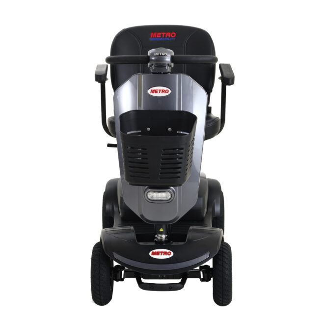 Outdoor compact mobility scooter with windshield ,300W Motor, Travel - Long Range Power Extended Battery with Cup holders & USB charger port,METALLIC GREY - Image 4