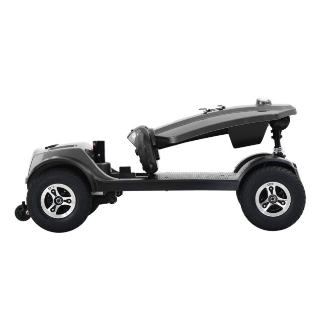 MAX PLUS GREY 4 Wheels Outdoor Compact Mobility Scooter with 2pcs*20AH Lead acid Battery, 16Miles, USB Charger Port & Cup Holders, 300W Motor - Image 11