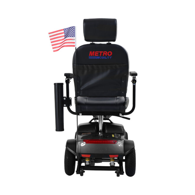 MAX PLUS GREY 4 Wheels Outdoor Compact Mobility Scooter with 2pcs*20AH Lead acid Battery, 16Miles, USB Charger Port & Cup Holders, 300W Motor - Image 8