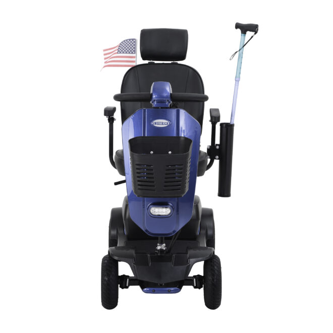 MAX PLUS BLUE 4 Wheels Outdoor Compact Mobility Scooter with 2pcs*20AH Lead acid Battery,Max Driving Range 16 Miles with Cup holders & USB charger port - Image 7