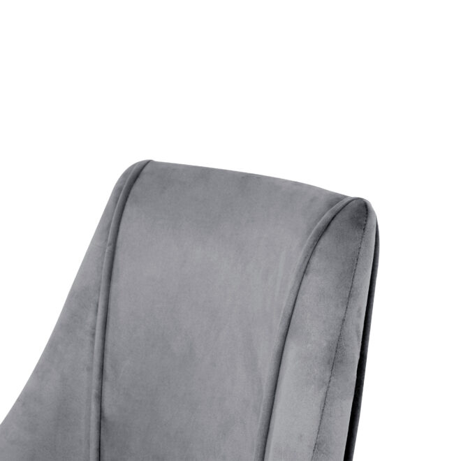 Modern Grey Velvet Dining Chairs , Fabric Accent Upholstered Chairs Side Chair with chrome Legs for Home Furniture Living Room Bedroom Kitchen Dinning room(set of 4) - Image 20