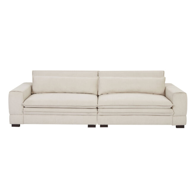 Mid-Century Sofa Couch Modern Upholstered Couch for Livingroom,Bedroom, Apartment, Home Office Beige