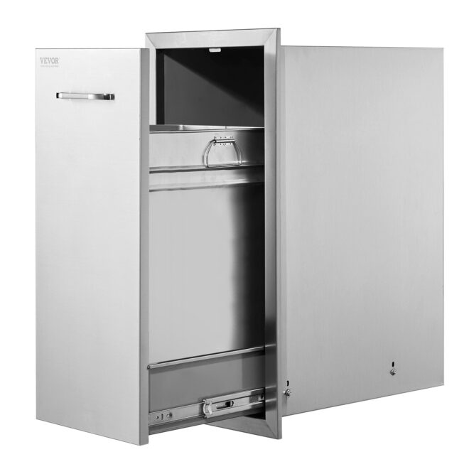 VEVOR Outdoor Kitchen Trash Drawer with Handle for BBQ Island Grill Station