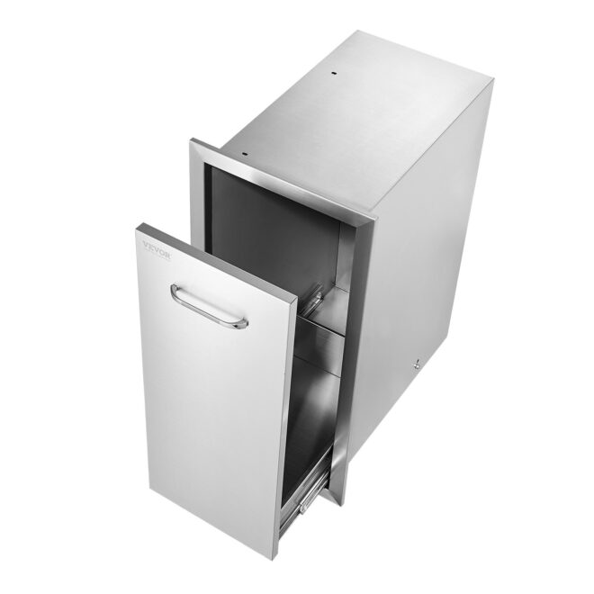 VEVOR Outdoor Kitchen Trash Drawer with Handle for BBQ Island Grill Station - Image 10