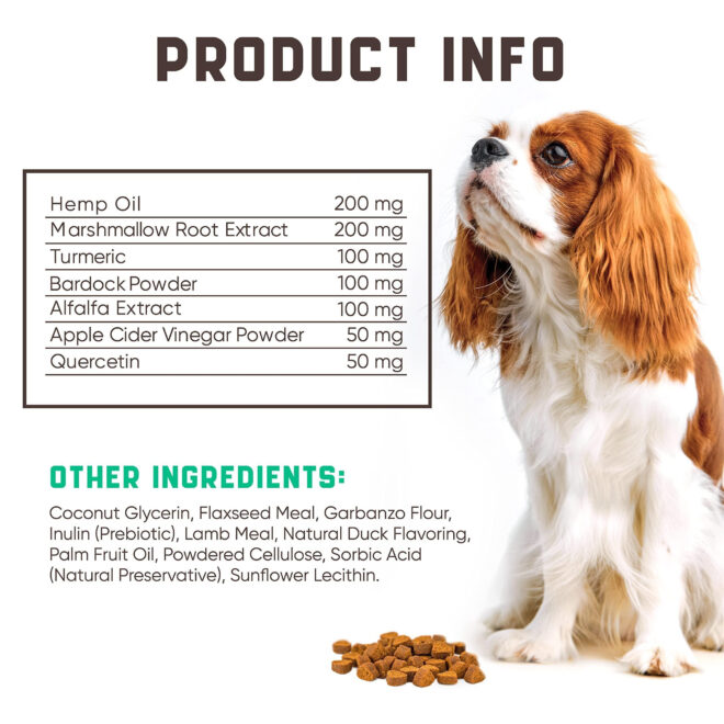 Natural Dog Allergy Chews with Omega Probiotics Apple Cider Vinegar Dog Allergy Relief Supplement Helps with Hot Spots Itchy Skin Seasonal and Food Dog Allergies 180 Allergy Chews for Dogs - Image 3