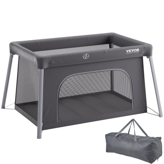 VEVOR Baby Travel Crib Play Yard Folding Baby Toddler Playpen with Zipper Gate - Image 11
