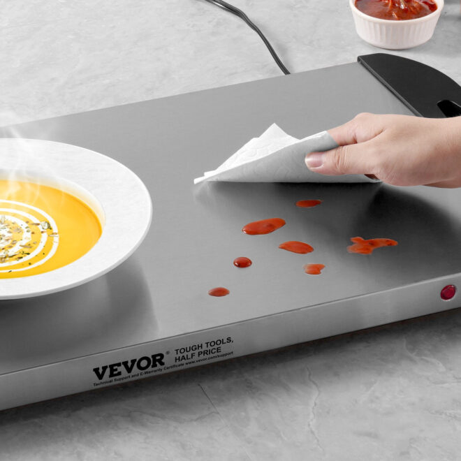 VEVOR Electric Warming Tray Buffet Food Warming w/ Temp Control Stainless Steel - Image 8