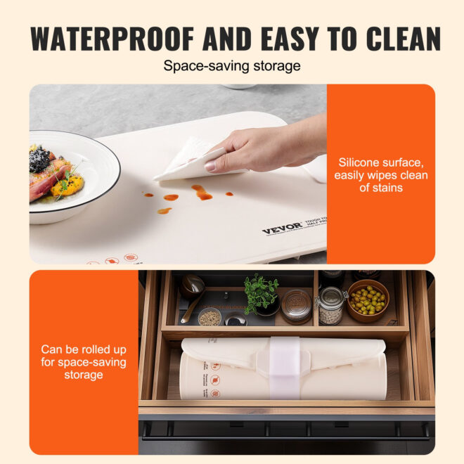 VEVOR Electric Warming Tray Rollable Food Warming Mat w/ Temp Control for Buffet - Image 4