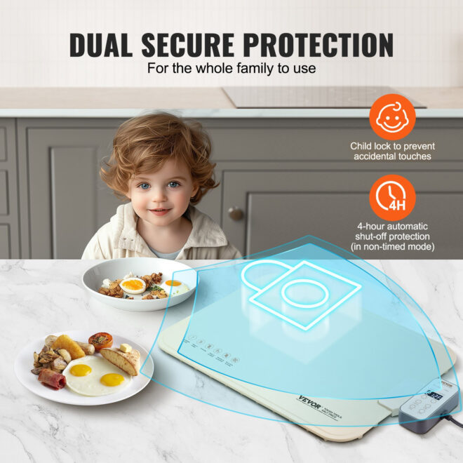 VEVOR Electric Warming Tray Rollable Food Warming Mat w/ Temp Control for Buffet - Image 5