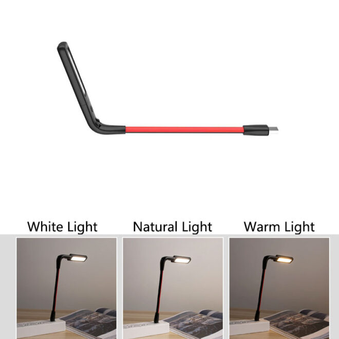 3 Colors LED Night Light Hand Sweep Smart Reading Book Lights USB Plug Foldable Portable Desk Lamp for Laptop Keyboard Lighting - Image 8