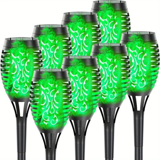 4/8/12pcs/pack Solar Outdoor Lights, 12LED Solar Torch Lights With Flickering Flame For Garden Decor, Mini IP65 Waterproof Landscape Flame Lights For Yard Pathway Patio Pool - Auto On/Off - Image 22