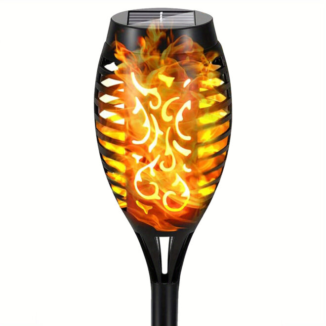 4/8/12pcs/pack Solar Outdoor Lights, 12LED Solar Torch Lights With Flickering Flame For Garden Decor, Mini IP65 Waterproof Landscape Flame Lights For Yard Pathway Patio Pool - Auto On/Off - Image 104