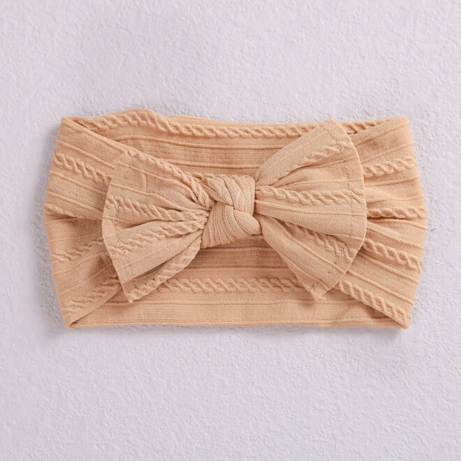 3-Piece Set Infant Baby Elastic Headband Jacquard Wide-Brimmed Nylon Bow Children's Hair Band - Image 4