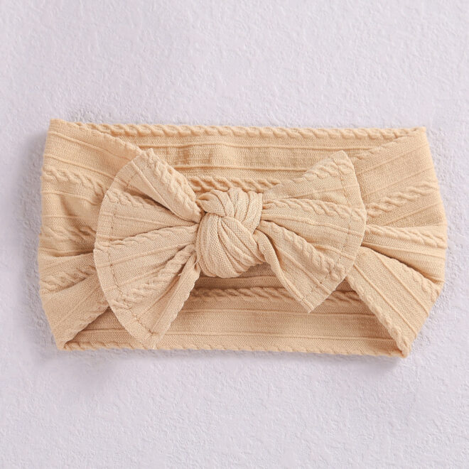 3-Piece Set Infant Baby Elastic Headband Jacquard Wide-Brimmed Nylon Bow Children's Hair Band - Image 6