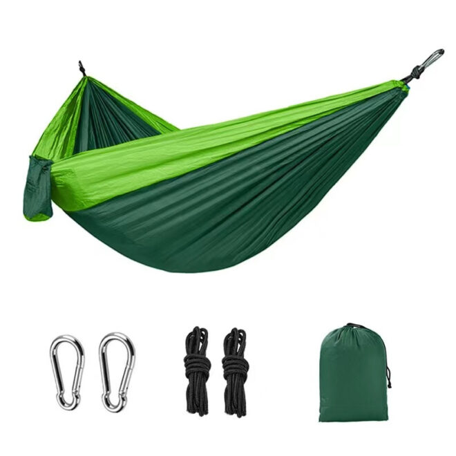 1pc Outdoor Camping Hammock; Portable Nylon Parachute Hammock 106*55in - Image 29
