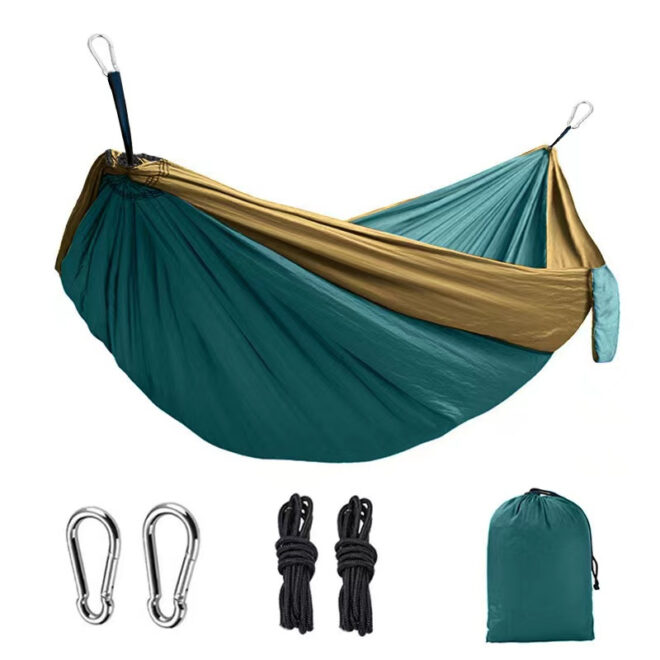 1pc Outdoor Camping Hammock; Portable Nylon Parachute Hammock 106*55in - Image 36