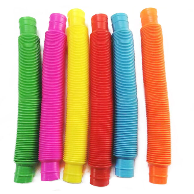 1pc Fidget Toys Creative Magical Toy Colorful Circle Funny Toys Folding Plastic Pop Tube Coil Children'S Development Educational - Image 5