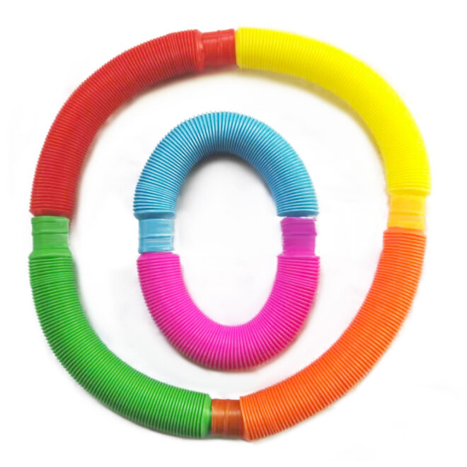 1pc Fidget Toys Creative Magical Toy Colorful Circle Funny Toys Folding Plastic Pop Tube Coil Children'S Development Educational - Image 6