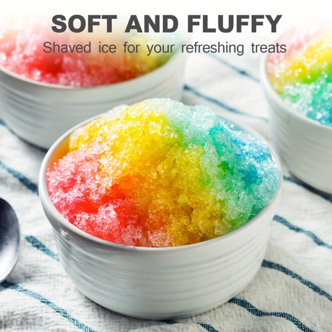 1pc Shaved Ice Machine Snow Cone Machine; Portable Ice Crusher And Shaved Ice Machine With Ice Cube Trays; BPA Free - Image 3
