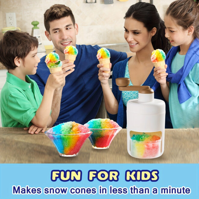 1pc Shaved Ice Machine Snow Cone Machine; Portable Ice Crusher And Shaved Ice Machine With Ice Cube Trays; BPA Free - Image 5
