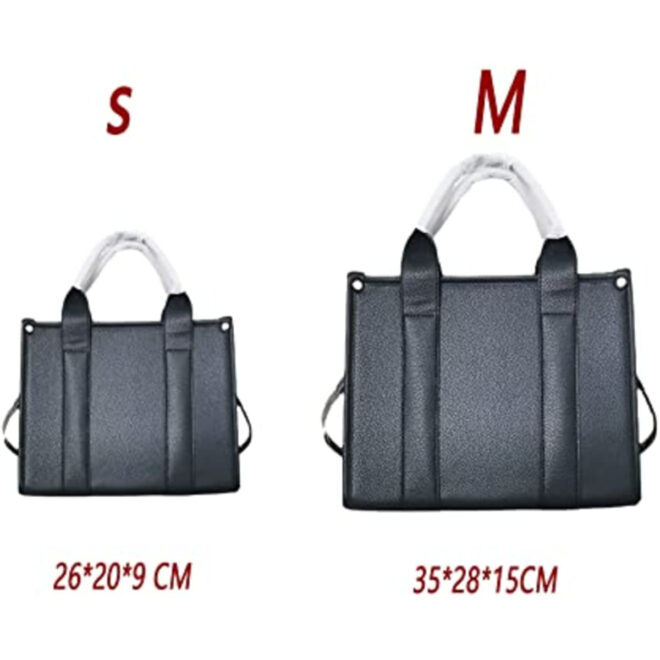 Roecytu PU Tote Bag for Women Simple Large-capacity Tote Bag Crossbody Tote Bag Messenger bag Handbag Zipper Fashion Tote Bag - Image 18