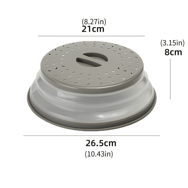 1pc Collapsible Microwave Splatter Cover For Food; Multifunctional Silicone Folding Fresh-keeping Cover; Oil-proof Splash-proof Cover - Image 21