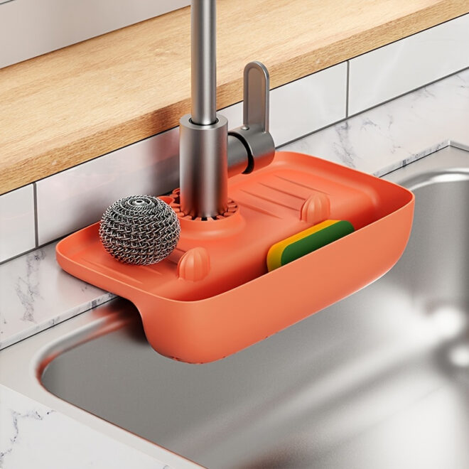 1pc Splash Guard For Sink Faucet; 10.63"x5.51"; Faucet Drain Rack; Super Absorbent Fast Drying Mat Sink Gadgets; Drip Catcher For Kitchen; Drain Storage Rack For Kitchen Rag And Sponge Brush - Image 26