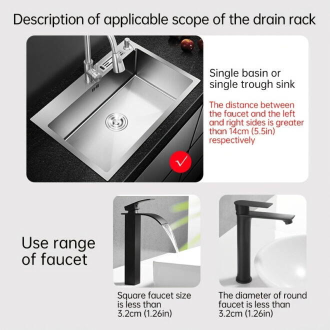 1pc Splash Guard For Sink Faucet; 10.63"x5.51"; Faucet Drain Rack; Super Absorbent Fast Drying Mat Sink Gadgets; Drip Catcher For Kitchen; Drain Storage Rack For Kitchen Rag And Sponge Brush - Image 32