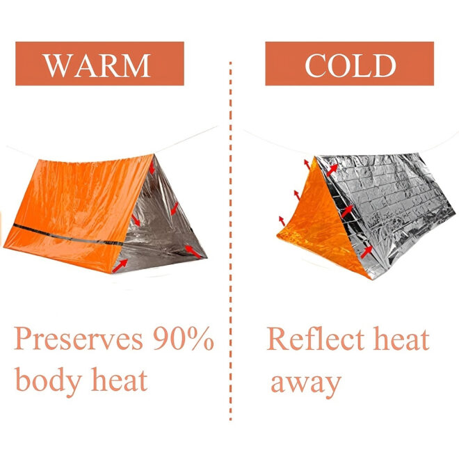 Outdoor Waterproof Emergency Tube Tent Shelter Survival Tent For Two People - Image 4