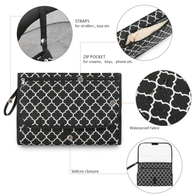 Baby changing diaper pad mother and baby travel portable waterproof diaper pad multifunctional wet wipes bag mommy bag accessories - Image 2