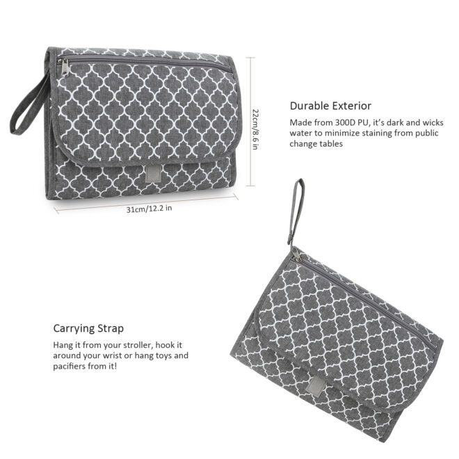 Baby changing diaper pad mother and baby travel portable waterproof diaper pad multifunctional wet wipes bag mommy bag accessories - Image 10