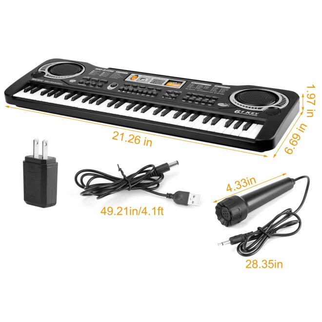 61 Keys Digital Music Electronic Keyboard Electric Piano Musical Instrument Kids Learning Keyboard - Image 5