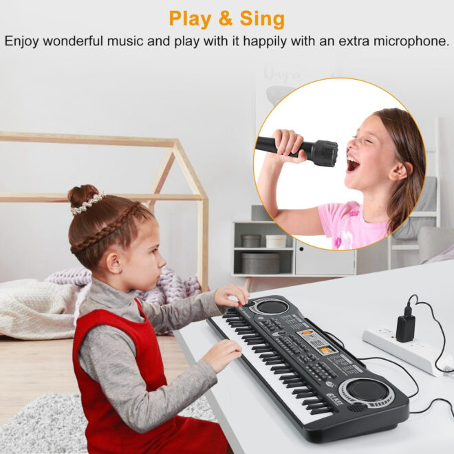 61 Keys Digital Music Electronic Keyboard Electric Piano Musical Instrument Kids Learning Keyboard - Image 6