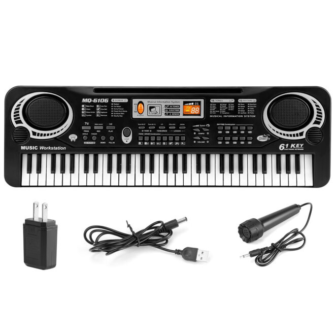 61 Keys Digital Music Electronic Keyboard Electric Piano Musical Instrument Kids Learning Keyboard - Image 10