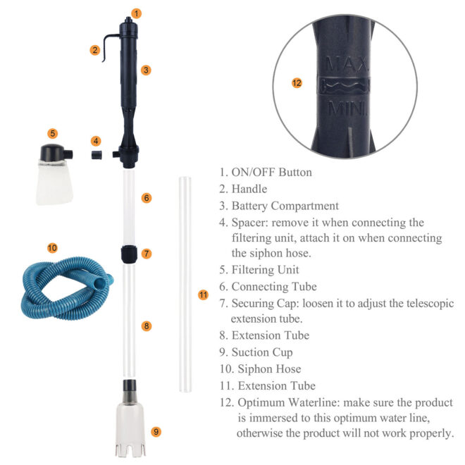 Battery-Operated Aquarium Vacuum Gravel Cleaner - Image 5