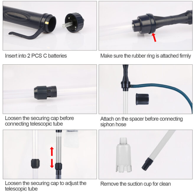 Battery-Operated Aquarium Vacuum Gravel Cleaner - Image 6