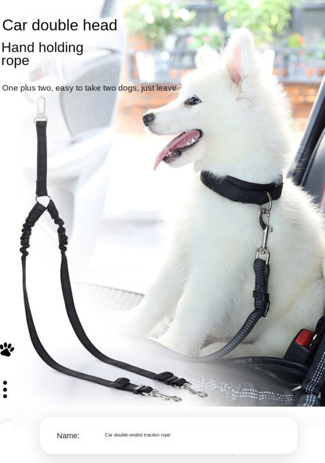 Dog Double Leashes - No Tangle Dog Leash Coupler; Comfortable Shock Absorbing Reflective Bungee Lead for Nighttime Safety - Image 28