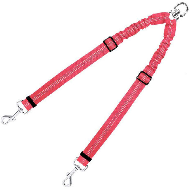 Dog Double Leashes - No Tangle Dog Leash Coupler; Comfortable Shock Absorbing Reflective Bungee Lead for Nighttime Safety - Image 31