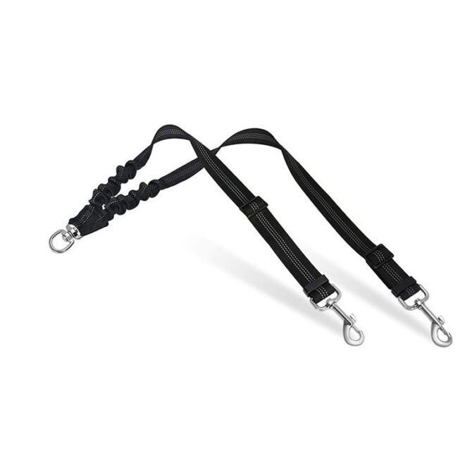 Dog Double Leashes - No Tangle Dog Leash Coupler; Comfortable Shock Absorbing Reflective Bungee Lead for Nighttime Safety - Image 24