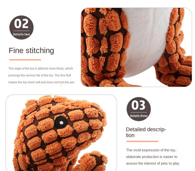 Pet dog plush toys bite resistant teeth grinding vocal toys teeth cleaning absorbing odor dog toys vocal screaming toys - Image 14